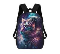 sinyumoney 3D Printed 17inch School Bag Tiger Astronaut Space Suit-4 Kid's Backpack Bookbag Cute Rucksacks Fashion Casual Schoolbag for Kids for Girl Boy