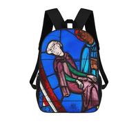 sinyumoney 3D Printed 17inch School Bag Vision of Saint Germain Kid's Backpack Bookbag Cute Rucksacks Fashion Casual Schoolbag for Kids for Girl Boy