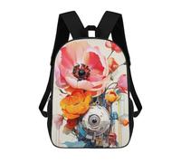 sinyumoney 3D Printed 17inch Science Fiction Flowers Children's School Bags Rucksacks High Capacity Travel Kids School Bag Fashion Book Bags Boy Girl Back Pack