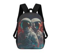 sinyumoney 3D Printed 17inch Space Explorers Astronauts in Action Children's School Bags Rucksacks High Capacity Travel Kids School Bag Fashion Book Bags Boy Girl Back Pack