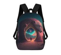 sinyumoney 3D Printed 17inch Space Is Wild Soldier Children's School Bags Rucksacks High Capacity Travel Kids School Bag Fashion Book Bags Boy Girl Back Pack