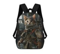 sinyumoney 3D Printed 17inch Steampunk Cat Explorer Gear Children's School Bags Rucksacks High Capacity Travel Kids School Bag Fashion Book Bags Boy Girl Back Pack