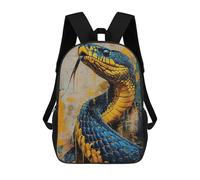 sinyumoney 3D Printed 17inch The Insidious Snake Children's School Bags Rucksacks High Capacity Travel Kids School Bag Fashion Book Bags Boy Girl Back Pack