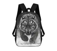 sinyumoney 3D Printed 17inch Tiger Running Wild-1 Children's School Bags Rucksacks High Capacity Travel Kids School Bag Fashion Book Bags Boy Girl Back Pack