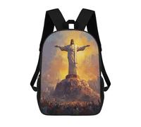 sinyumoney 3D Printed 17inch Travel Bags Christ The Redeemer Statue-1 Kids School Backpack Outdoor Casual Daypack Fashion Casual Children Backpacks for Girls Women