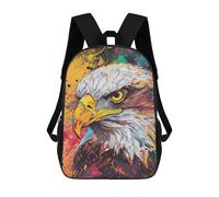 sinyumoney 3D Printed 17inch Travel Bags Colorful Eagle Art Print-1 Kids School Backpack Outdoor Casual Daypack Fashion Casual Children Backpacks for Girls Women