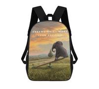 sinyumoney 3D Printed 17inch Travel Bags Dreams Weigh More Kids School Backpack Outdoor Casual Daypack Fashion Casual Children Backpacks for Girls Women