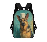 sinyumoney 3D Printed 17inch Travel Bags German Shepherd Chef Hat-1 Kids School Backpack Outdoor Casual Daypack Fashion Casual Children Backpacks for Girls Women