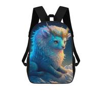 sinyumoney 3D Printed 17inch Travel Bags Magical Fantasy Beast Statue Kids School Backpack Outdoor Casual Daypack Fashion Casual Children Backpacks for Girls Women