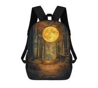 sinyumoney 3D Printed 17inch Travel Bags Moonlit Forest Pathway-1 Kids School Backpack Outdoor Casual Daypack Fashion Casual Children Backpacks for Girls Women