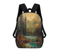 sinyumoney 3D Printed 17inch Travel Bags River Runs Through It Kids School Backpack Outdoor Casual Daypack Fashion Casual Children Backpacks for Girls Women