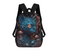 sinyumoney 3D Printed 17inch Travel Bags Siamese Cat Chimerical Kids School Backpack Outdoor Casual Daypack Fashion Casual Children Backpacks for Girls Women