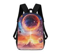 sinyumoney 3D Printed 17inch Travel Bags Space Magic Kids School Backpack Outdoor Casual Daypack Fashion Casual Children Backpacks for Girls Women