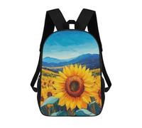 sinyumoney 3D Printed 17inch Travel Bags Sunflower Field Landscape-1 Kids School Backpack Outdoor Casual Daypack Fashion Casual Children Backpacks for Girls Women