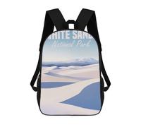 sinyumoney 3D Printed 17inch Travel Bags White Sands National Park Kids School Backpack Outdoor Casual Daypack Fashion Casual Children Backpacks for Girls Women