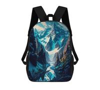 sinyumoney 3D Printed 17inch Winter Wonderland Children's School Bags Rucksacks High Capacity Travel Kids School Bag Fashion Book Bags Boy Girl Back Pack