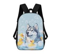 sinyumoney 3D Printed A Alaskan Malamute Dog School Book Bags Fashion Kids Large Capacity Backpack Children School Bag Travel Rucksacks 17inch