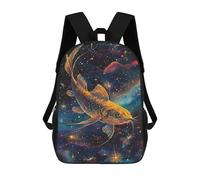 sinyumoney 3D Printed A Giant Catfish Swims in Art School Backpack for Kids Children's 17inch Backpacks Boy Girl Book Bags Kids School Bag