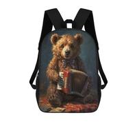 sinyumoney 3D Printed A Well Loved Bear Song School Backpack for Kids Children's 17inch Backpacks Boy Girl Book Bags Kids School Bag