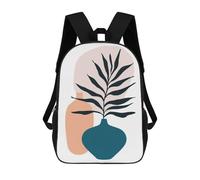 sinyumoney 3D Printed Abstract Plant Silhouette Art School Bag Boys Girls Children's School Backpack Casual Fashion Backpack for in School Or Travel 17inch