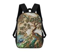 sinyumoney 3D Printed Abstract World Tree Art Children Backpacks Kids Cute School Backpack Outdoor Casual Daypack for Boys Middle School Students 17inch