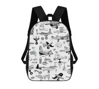 sinyumoney 3D Printed Airplane Adventure Pattern School Backpack With Big Pockets for Kids, Children's Backpacks Book Bags Kids School Bag 17inch