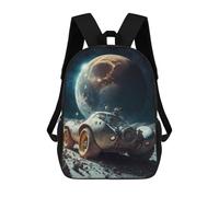 sinyumoney 3D Printed Alien Car on A Distant Planet School Book Bags Fashion Kids Large Capacity Backpack Children School Bag Travel Rucksacks 17inch