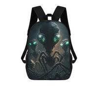 sinyumoney 3D Printed Alien Invasion The Arrival Children Backpacks Kids Cute School Backpack Outdoor Casual Daypack for Boys Middle School Students 17inch
