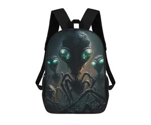 sinyumoney 3D Printed Alien Invasion The Arrival Children Backpacks Kids Cute School Backpack Outdoor Casual Daypack for Boys Middle School Students 17inch