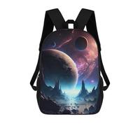 sinyumoney 3D Printed Alien Planet Landscape -6 School Book Bags Fashion Kids Large Capacity Backpack Children School Bag Travel Rucksacks 17inch