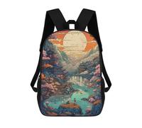sinyumoney 3D Printed Amazing Landscape in Japan School Bag Boys Girls Children's 17inch Backpack School Backpack Casual Fashion Backpack for in School Or Travel