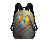 sinyumoney 3D Printed Amazon Blue-and-yellow Macaws in Nature School Backpack Book 17inch Bags Fashion Backpacks Large Capacity Backpack Children Travel Rucksacks