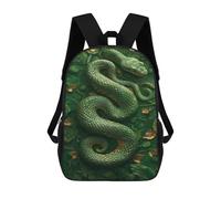 sinyumoney 3D Printed Amazon Jungle Snake Artwork School Backpack Book 17inch Bags Fashion Backpacks Large Capacity Backpack Children Travel Rucksacks