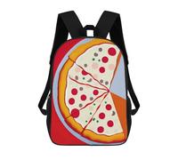 sinyumoney 3D Printed American Pizza Slices Children Backpacks Kids Cute School Backpack Outdoor Casual Daypack for Boys Middle School Students 17inch