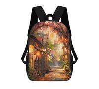 sinyumoney 3D Printed Among The Trees Children's School Backpack for Kids High Capacity Travel Rucksacks Fashion Book Bags Kids School Bag Back Pack 17inch