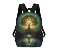 sinyumoney 3D Printed Ancient Tree Of Life School Book Bags Fashion Kids Large Capacity Backpack Children School Bag Travel Rucksacks 17inch