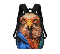sinyumoney 3D Printed Animal Eagle School Bag Boys Girls Children's 17inch Backpack School Backpack Casual Fashion Backpack for in School Or Travel