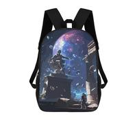 sinyumoney 3D Printed Apollo God Statue In Space School Bag Boys Girls Children's 17inch Backpack School Backpack Casual Fashion Backpack for in School Or Travel