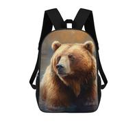 sinyumoney 3D Printed Arctic Brown Bear Children School Bookbags Fashion Rucksack Casual Travel Children's Backpacks Large Capacity Daypack for Boys Girls 17inch