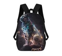 sinyumoney 3D Printed Astral Leopard School Bags Kids 17inch Backpacks Casual Fashion School Bag Backpacks Book Bags for Boys Elementary And Middle School Students