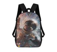 sinyumoney 3D Printed Astronaut Floating in Space-16 School Backpack for Kids Children's 17inch Backpacks Boy Girl Book Bags Kids School Bag