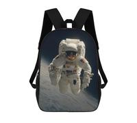 sinyumoney 3D Printed Astronaut Floating in Space-18 Children School Backpack Fashion Rucksack Casual Travel 17inch Backpacks Large Capacity Daypack for Boys Girls