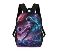 sinyumoney 3D Printed Astronaut Football Humor Children Backpacks Kids Cute School Backpack Outdoor Casual Daypack for Boys Middle School Students 17inch