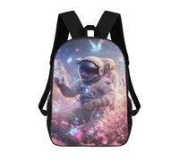 sinyumoney 3D Printed Astronaut in Flower Field-2 School Backpack With Big Pockets for Kids, Children's Backpacks Book Bags Kids School Bag 17inch