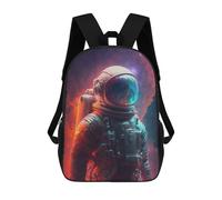 sinyumoney 3D Printed Astronaut in Space -42 Children's School Backpack for Kids High Capacity Travel Rucksacks Fashion Book Bags Kids School Bag Back Pack 17inch