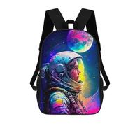 sinyumoney 3D Printed Astronaut in Space -68 School Book Bags Fashion Kids Large Capacity Backpack Children School Bag Travel Rucksacks 17inch