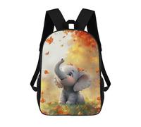 sinyumoney 3D Printed Autumn Elephant Adventure Children's 17inch School Backpack for Kids High Capacity Travel Rucksacks Fashion Book Bags Kids School Bag