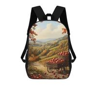 sinyumoney 3D Printed Autumn Harvest Children's 17inch School Backpack for Kids High Capacity Travel Rucksacks Fashion Book Bags Kids School Bag