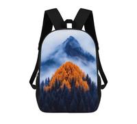 sinyumoney 3D Printed Autumn Mountain Mist School Bag Boys Girls Children's School Backpack Casual Fashion Backpack for in School Or Travel 17inch