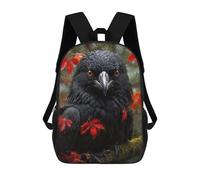 sinyumoney 3D Printed Autumn Raven Children Backpacks Kids Cute School Backpack Outdoor Casual Daypack for Boys Middle School Students 17inch